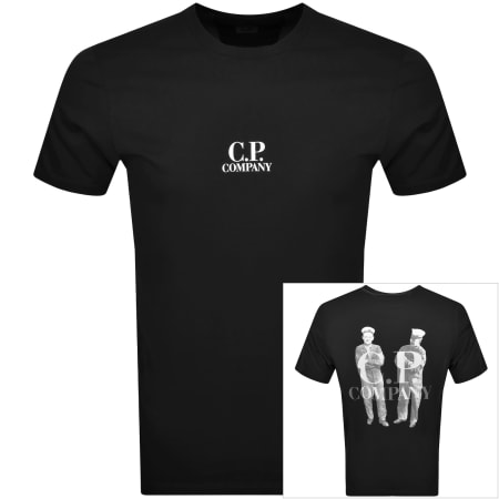 Tシャツ・カットソー C.P. Company SS24 T-SHIRT WITH LOGO (16CLTS043A_006370W101) C.P. Company Men's Stitch Block Logo T-Shirt in Gauze White